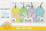 Easter basket tags with bunnies