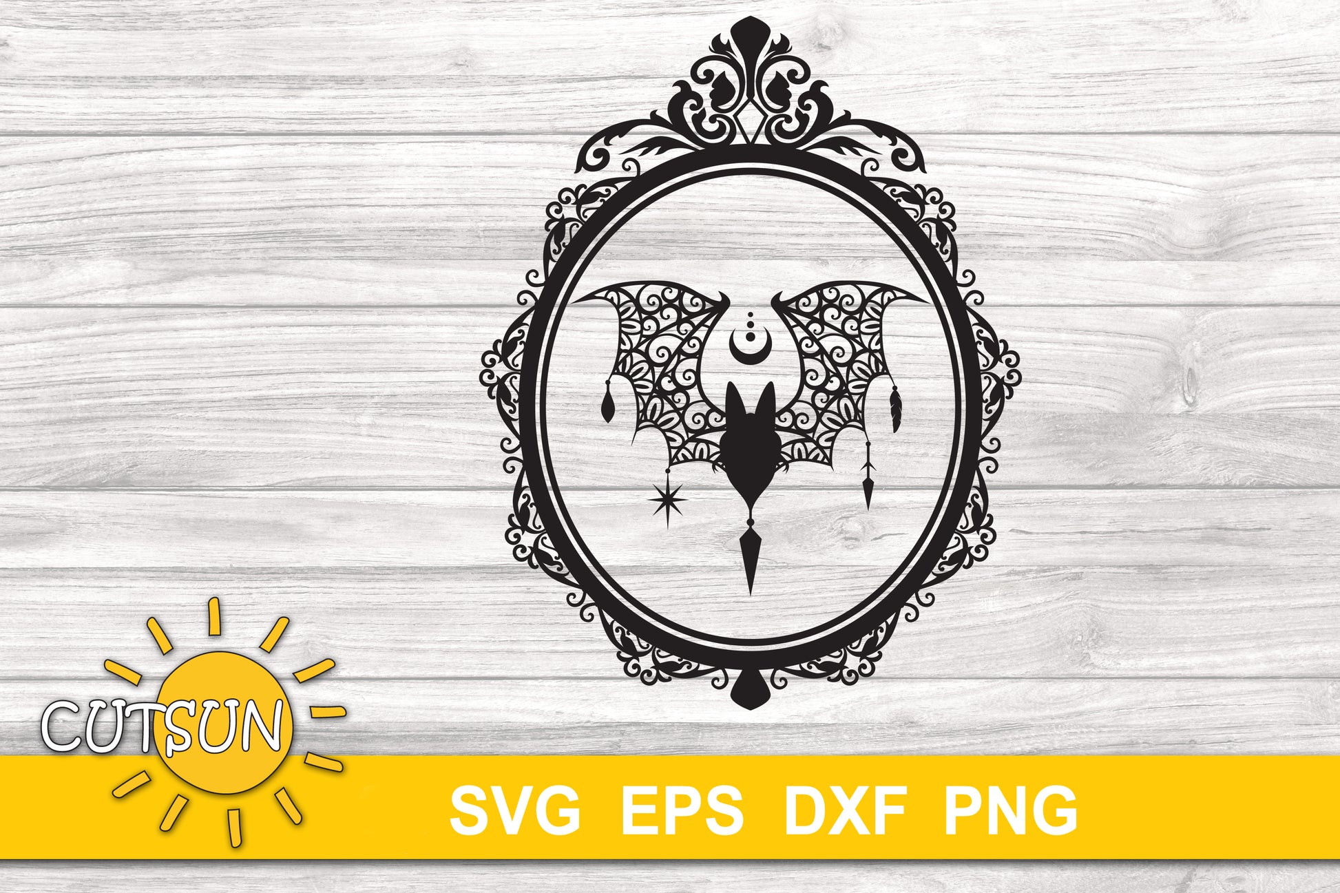Zentangle Bat SVG