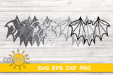 3D Layered Bat SVG