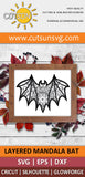 3D Layered Bat SVG