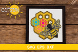3D layered Bee SVG