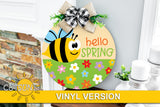 Hello Spring door hanger SVG