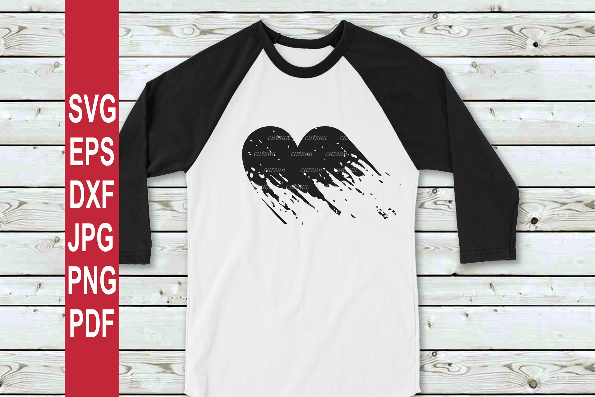 Distressed Heart SVG | Grunge heart SVG | Valentine's day SVG – Cutsunsvg