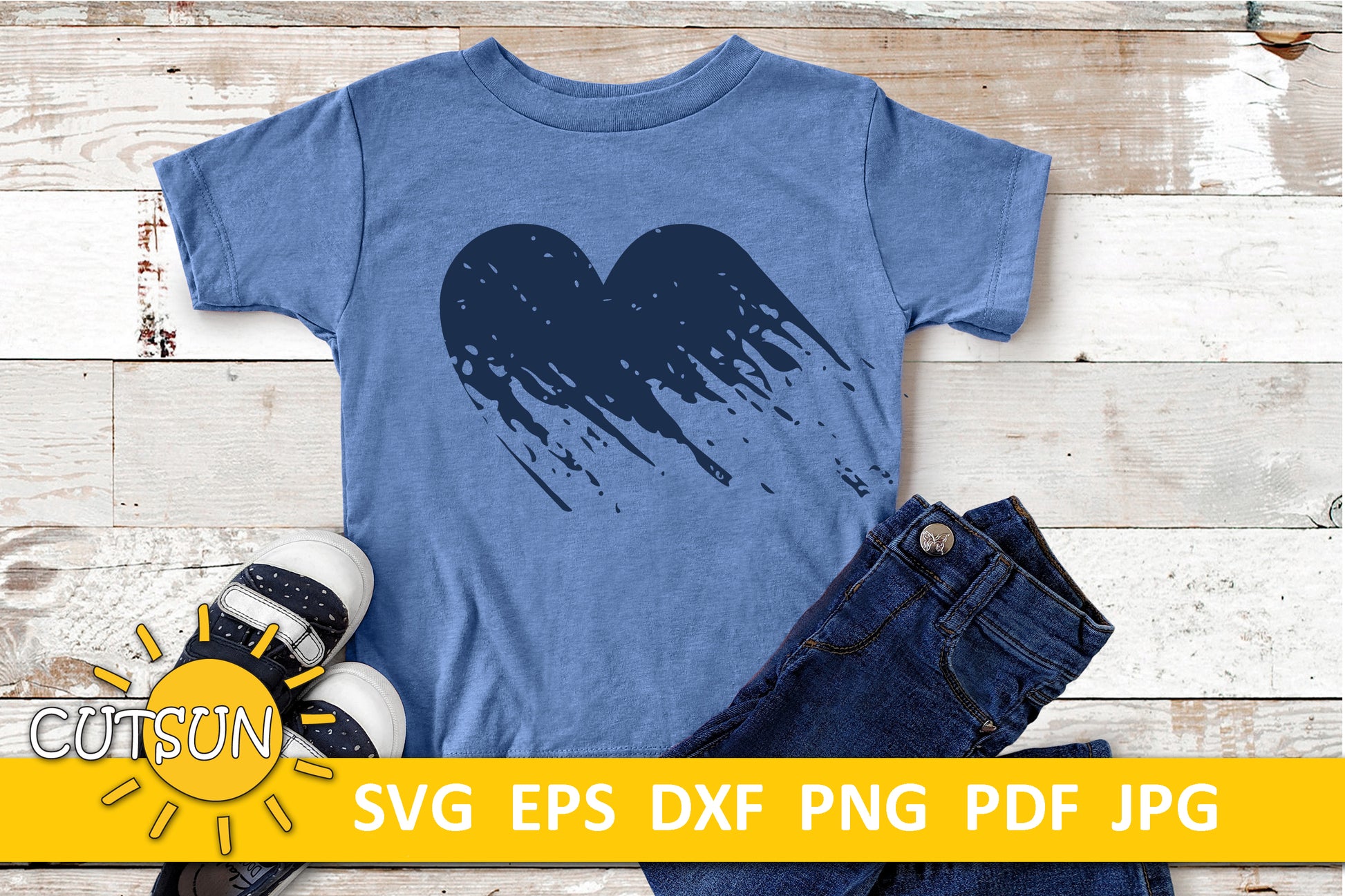 Distressed Heart SVG | Grunge heart SVG | Valentine's day SVG – Cutsunsvg