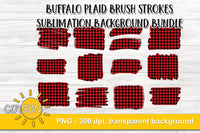 Sublimation Bundle Buffalo Plaid Background Brush strokes