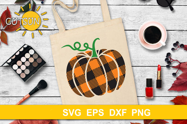Fall SVG | Buffalo Plaid Pumpkin SVG | Plaid pumpkin SVG