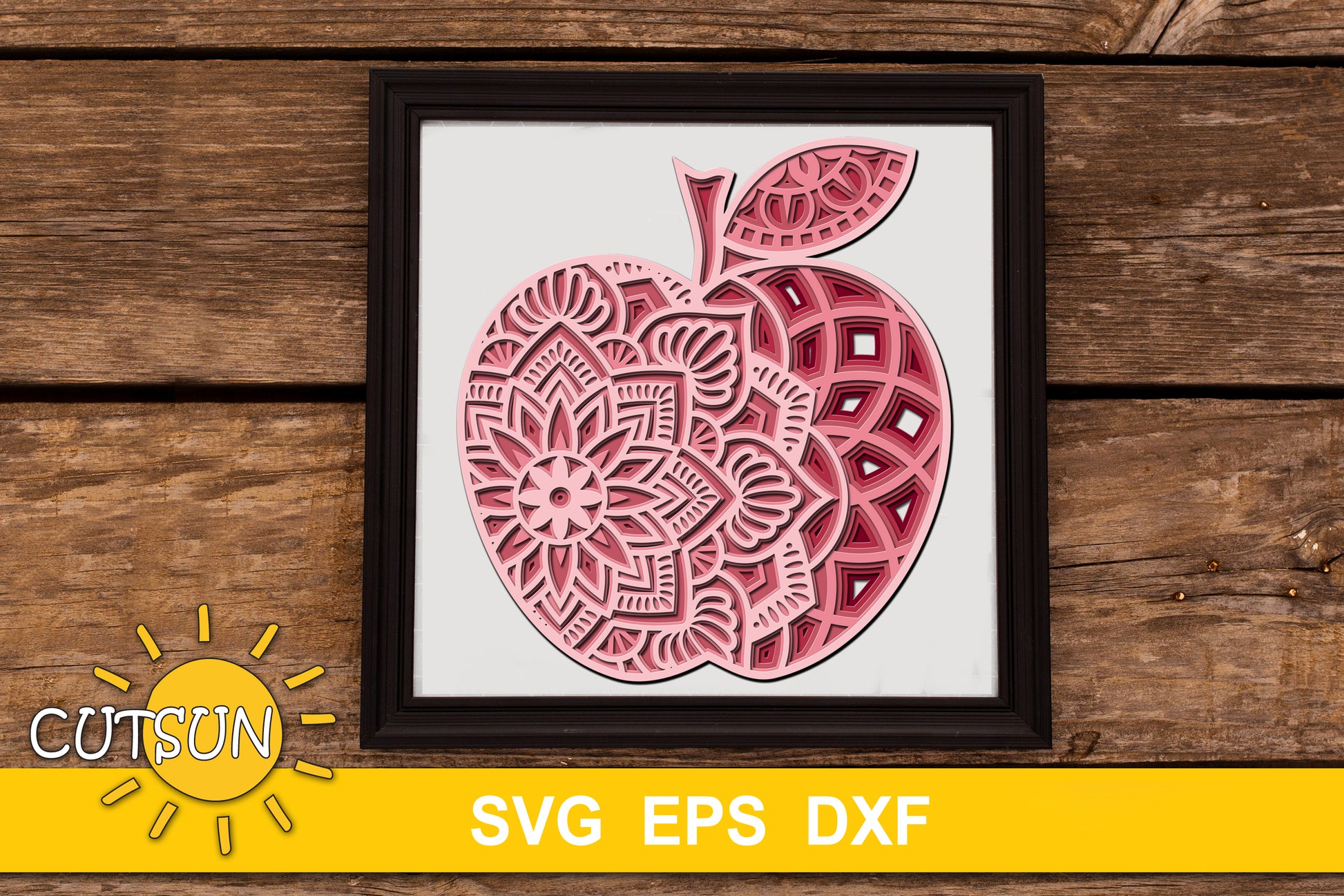 3D Layered Apple SVG