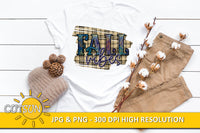 Fall vibes PNG on a plaid background sublimation design