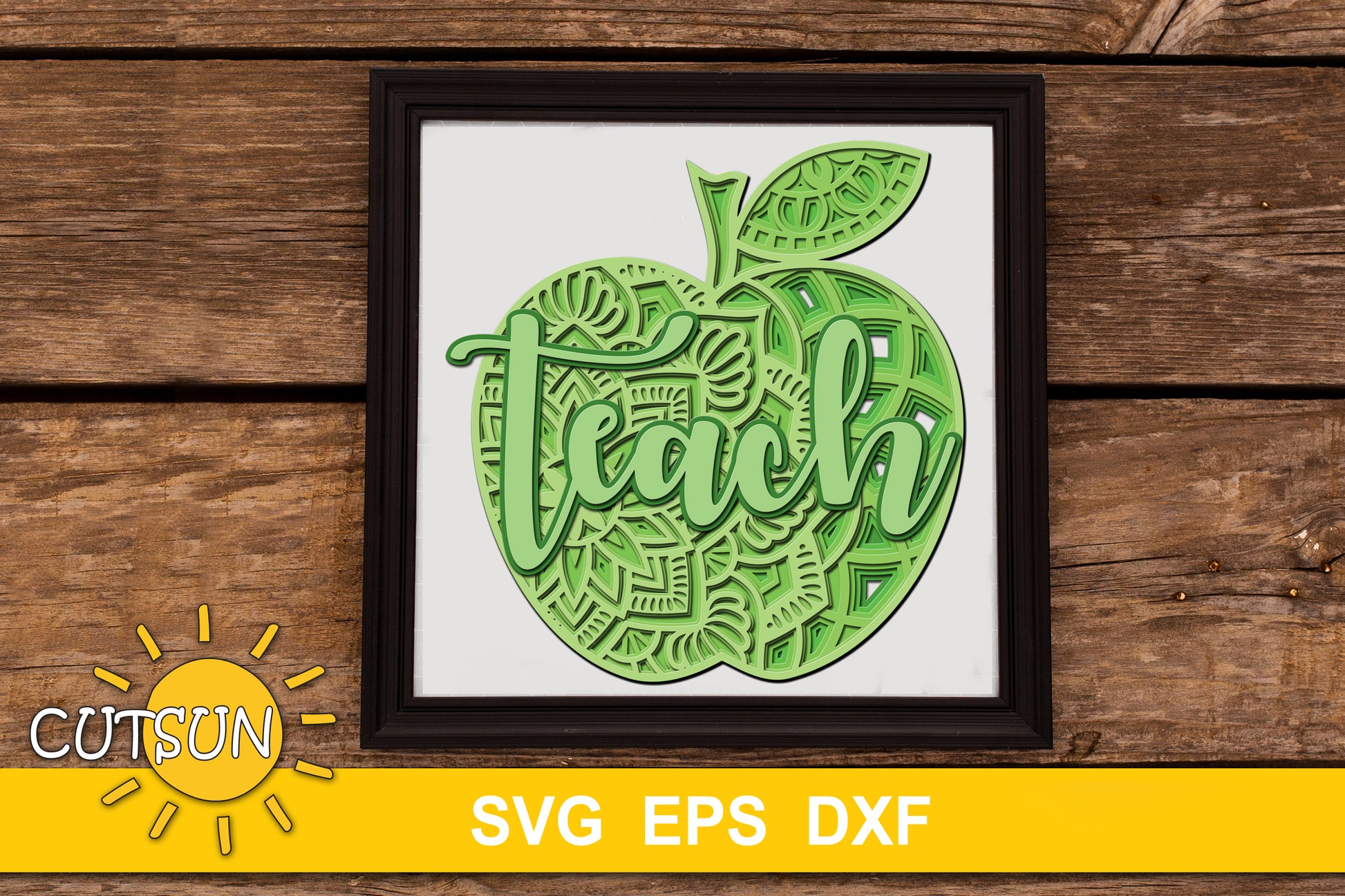3D Layered Apple SVG