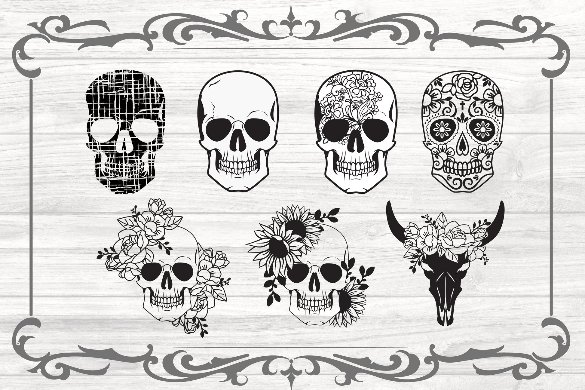 Skulls SVG
