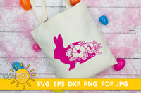 Floral Bunny SVG