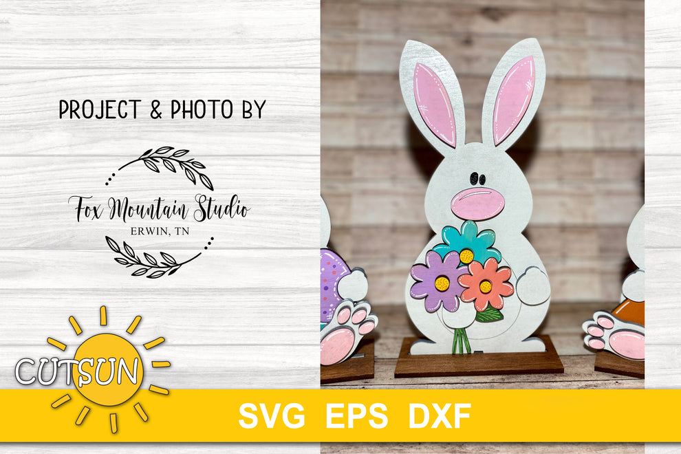 Easter Bunny SVG | Bunnies Shelf Sitters SVG Bundle | Spring Shelf Dec ...