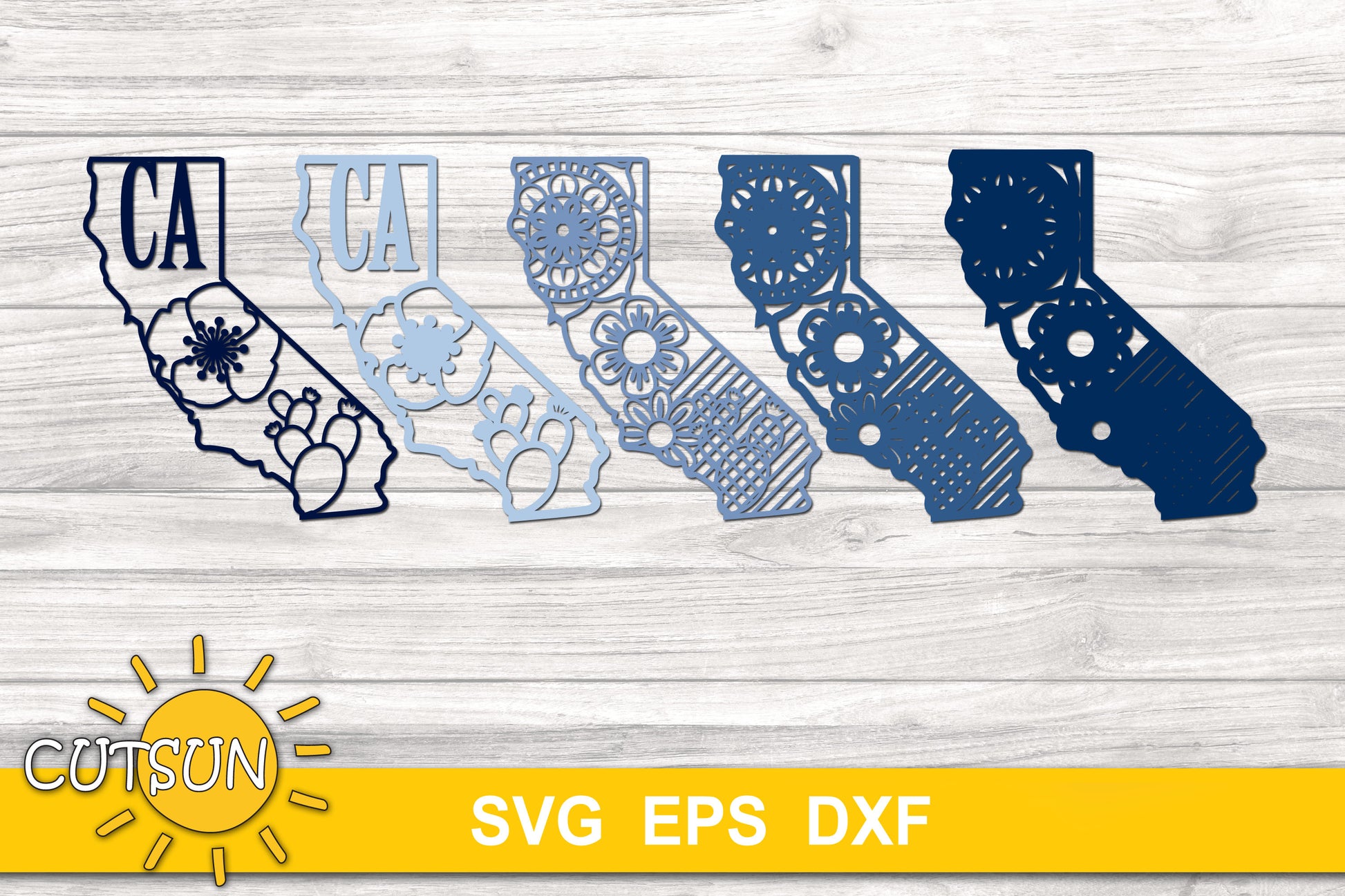 3D Layered California Mandala SVG