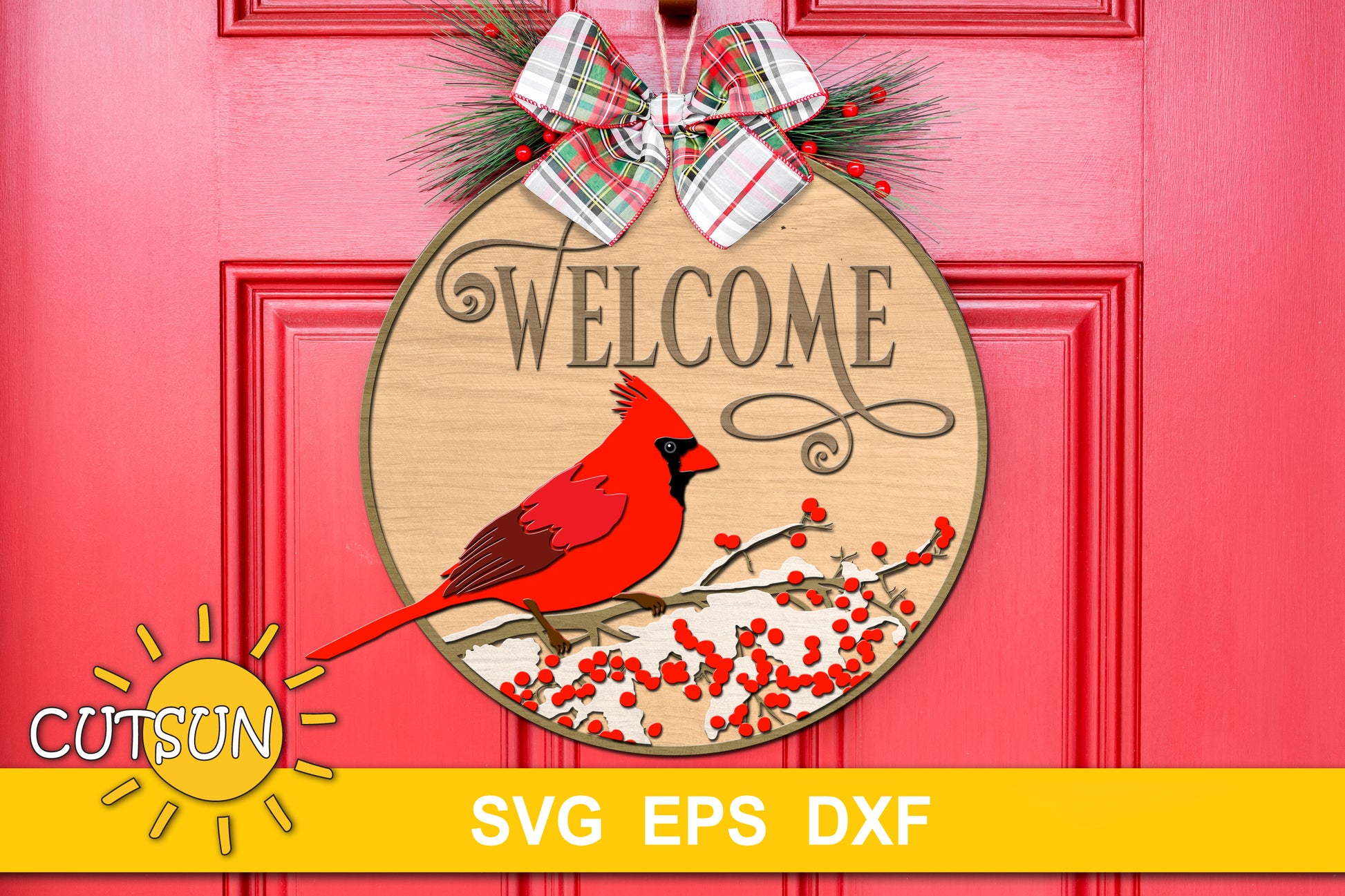 Cardinal Welcome sign SVG