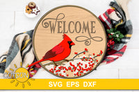 Cardinal Welcome sign SVG