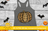 Leopard Pumpkin Sublimation design | Cheetah Pumpkin sublimation design