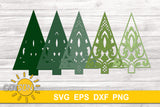 3D Layered Christmas Tree SVG