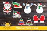 Print n Cut Christmas stickers bundle