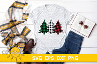Christmas Trees SVG Plaid