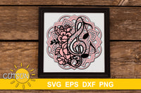 3D Layered Music Mandala SVG