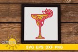 3D Layered Cocktail SVG