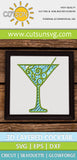 3D Layered Cocktail SVG | 3D Layered Martini SVG