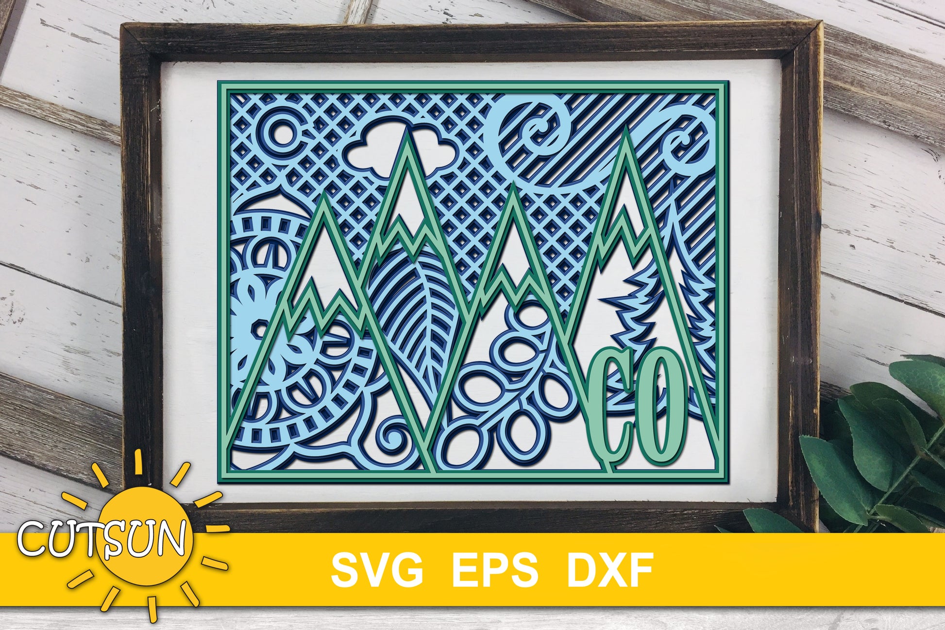 3D Layered Colorado SVG