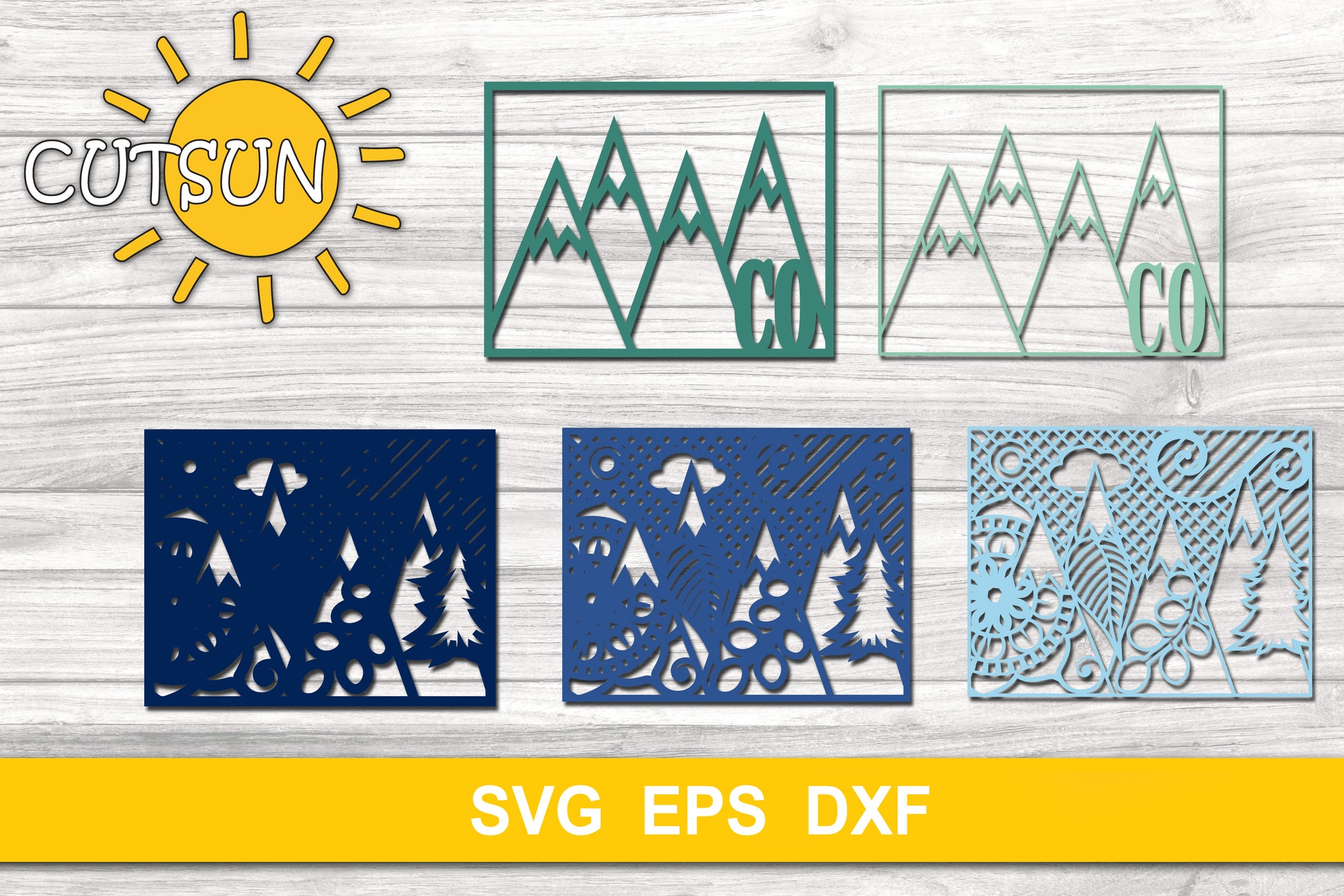 3D Layered Colorado SVG
