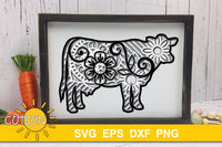 3D Layered Cow SVG