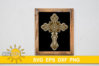3D Layered Cross SVG
