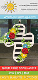 Floral Cross Door hanger SVG | Easter Cross Door hanger SVG