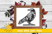 3D Layered Raven SVG