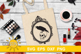 Raven and Skull SVG