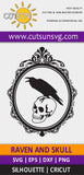 Raven and Skull SVG