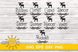 Reindeer Names SVG bundle
