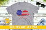Patriotic Heart SVG | Heart Distressed US flag