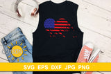 Patriotic Heart SVG | Heart Distressed US flag
