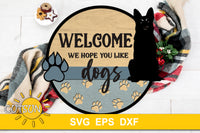 German Shepherd Welcome sign SVG
