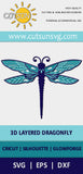 3D layered Dragonfly Pinterest