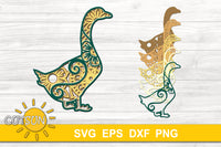 3D Layered Goose Mandala SVG - 5 layers