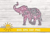 3D layered Elephant SVG