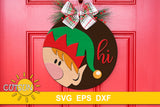 Christmas Elf Door hanger SVG