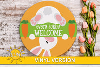 Every Bunny Welcome door hanger SVG