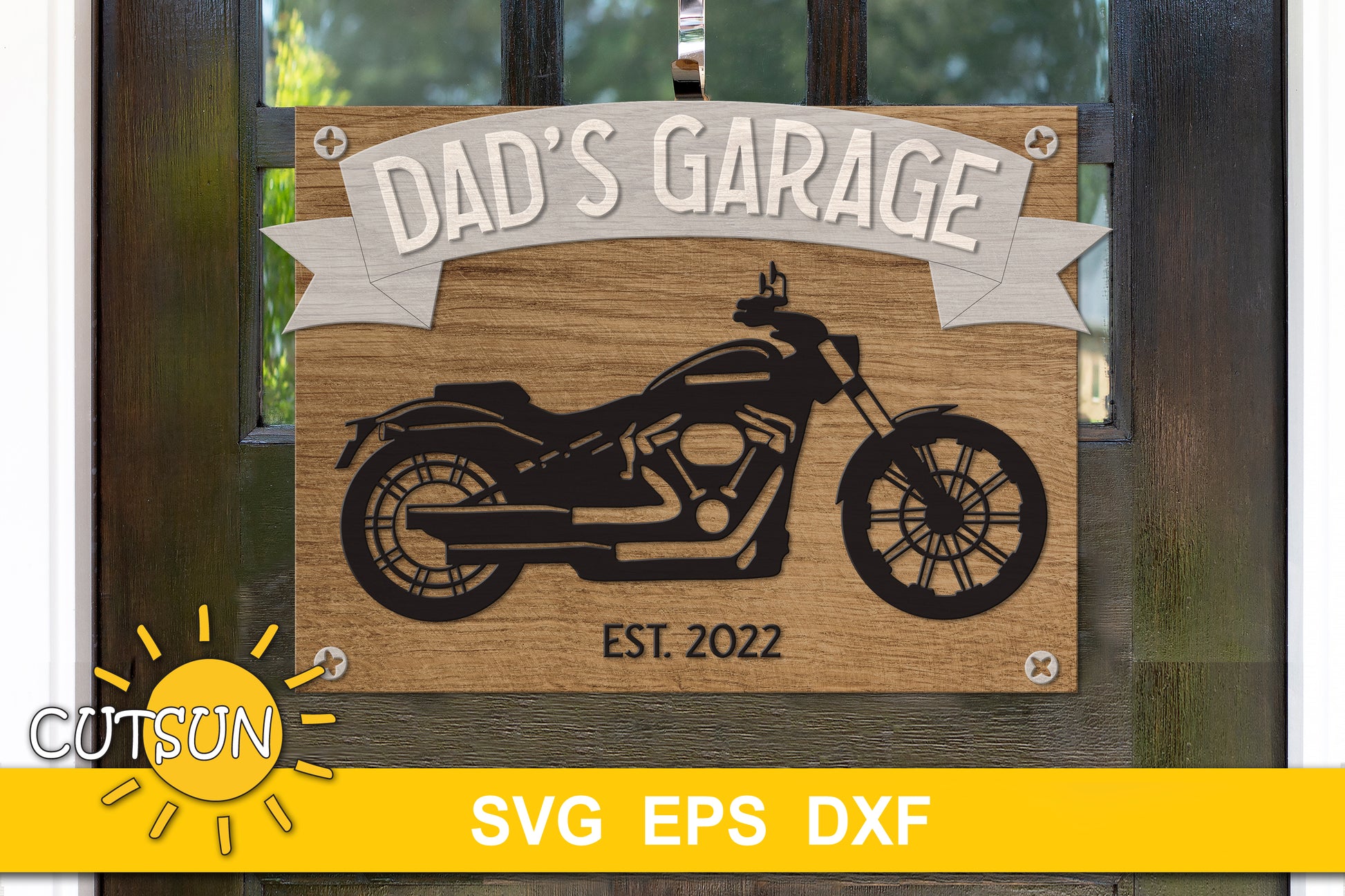 Dad's garage motorbike sign SVG | Father's day SVG