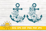 Floral Anchor SVG
