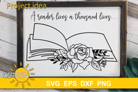 Floral Book SVG
