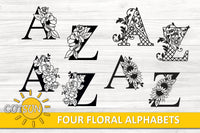 Floral Alphabets SVG