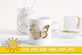 Butterfly SVG | Floral butterfly SVG