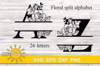 Floral Split Alphabet