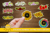Floral Print n Cut Stickers 